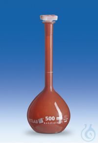 Messkolben UV-protect, PMP, Klasse A mit NS-Stopfen 24/29, PP, 1000 ml