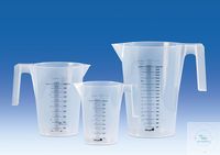 Graduated pitchers, PP, nesting,
3000 ml : 50 ml, black scale
on both sides