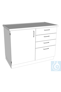 Table de laboratoire L1200/T900 HPL Dimensions : 1200x900x900 mm (LxPxH) Corps mélaminé, surface...