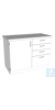 Edelstahl Laborsteharbeitstisch, L1200/T600 Abmessung: 1200x600x900 mm (LxTxH)  Korpus und...