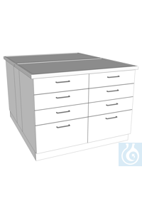 Steharbeitsinsel L1200/T1500 Steinzeug Abmessung: 1200x1500x900 mm (LxTxH)  Korpus Melamin,...