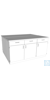 Steharbeitsinsel L1800/T1800 Steinzeug Abmessung: 1800x1800x900 mm (LxTxH)  Korpus Melamin,...