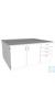 Steharbeitsinsel L1800/T1500 Steinzeug Abmessung: 1800x1500x900 mm (LxTxH)  Korpus Melamin,...