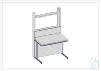 Table de travail debout 1800x900x2020 mm (LTH), plateau de travail revêtu de HPL