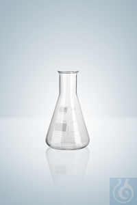 ERLENMEYERKOLBEN 300 ML BORO 3.3, ENGHALS, BÖRDELR. Erlenmeyerkolben, weiß graduiert, Enghals,...