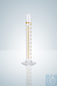 Measuring cylin. DURAN®,cl.B, amber, grad, 25:0,5 ml, H 170 mm Measuring cylinder DURAN®, class...