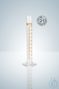 Measuring cylin. DURAN®,cl.A, amber grad,  10:0,2 ml, H 140 mm Measuring cylinder DURAN®, class...