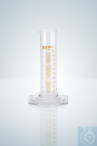 Measuring cylin. DURAN®,cl.B, amber, grad, low form, 25:1 ml Measuring cylinder DURAN®, class B,...