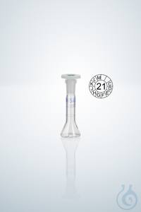 4Benzer ürünler Volumetric flask DURAN®, cl.A, blue, grad, 1:0,025 ml, NS 7/16, H 60 mm...