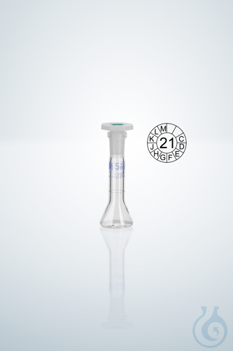 VOLUMET. FLASK A CC WN 5 ML, CONICAL POLYST.BL....