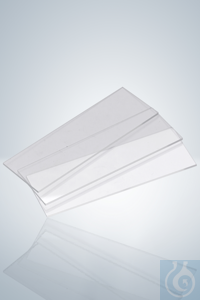 Microscopic slides, tropically Packed, extrawhite, 76x26 mm, ground edges 90° Microscopic slides,...