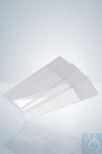 Microscopic slides, tropically Packed, extrawhite, 76x26 mm, frosted end, edge Microscopic...