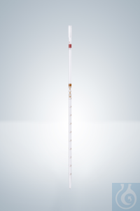 MESSPIPETTEN B 1:0,01 ML WATTESTOPF-ENDE, BRAUN GRAD. Messpipette, Klasse B, mit...