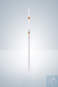 Grad. pipettes, cl. B, amber stain, grad., 5:0,1 ml Graduated pipettes, class B, amber stain...