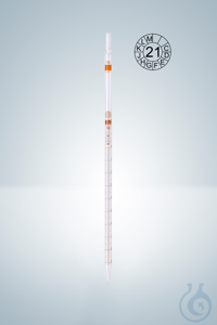 Grad.pipettes, cl. AS, amber stain, grad., 25:0,1 ml Graduated pipettes, class AS, amber stain...