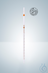 MESSPIPETTEN AS 2:0,1 ML KB, BRAUN GRADUIERT Messpipette, Klasse AS, mit Silberdiffusionsfarbe...