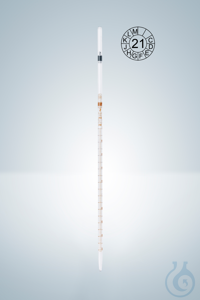 Graduated pipettes, cl. AS, blue grad.,  25:0,1 ml Graduated pipettes, class AS, amber stain...