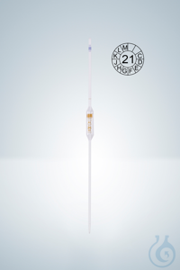 VOLLPIPETTEN AS KB 50 ML BRAUN GRADUIERT Vollpipette, Klasse AS, mit Silberdiffusionsfarbe...