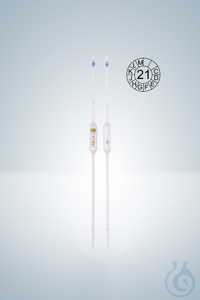 VOLLPIPETTEN AS KB 20 ML 2 MARKEN, BRAUN GRADUIERT Vollpipette, Klasse AS, mit...