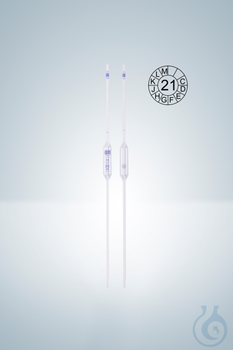VOLUMETRIC PIPETTES AS 10 ML, CC, BLUE GRADUATION