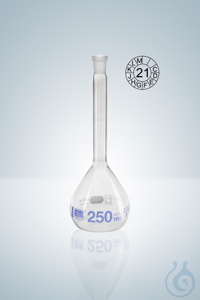 20Benzer ürünler Volumetric flask DURAN®, cl.A, blue, grad, 5:0,025 ml, NS 7/16, H 70 mm...