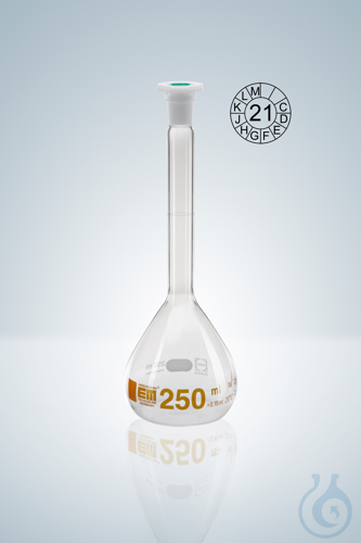 VOLUMET. FLASK A CC WN 50 ML, POLYST. AMBER GRA...