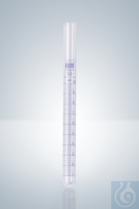 Test tubes DURAN®, blue grad.,  25:0,5 ml, L 215 mm, OD 18 mm Test tubes DURAN®, blue graduation,...
