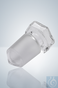 Holle glazen stop, helder glas, NS 24/29  Holle glazen stop, helder glas, NS 24/29, voor het...