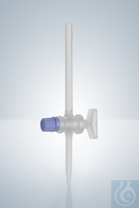 GERADE BÜRETTENHÄHNE, 2-10 ML MIT GLASKÜKEN,NS 12,5 KLARGLAS Gerader Bürettenhahn, DURAN®, für...