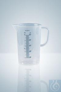MESSBECHER, PP 5000 ML BLAU GRADUIERT Messbecher, PP, blau graduiert, mit erhabener Skala, 5000...