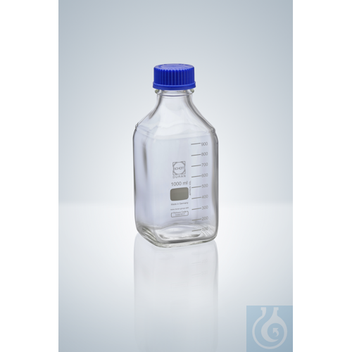 VIERKANTFLASCHE DURAN 500 ML PP-SCHRAUBVERSCHLU...