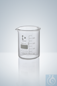 Beakers DURAN®, low form, white grad., 150 ml, Super Duty, with grad. and spou Beakers DURAN®,...