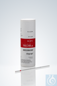 ringcaps®, 100 + 200 µl, disposable capillary pipettes, DURAN®, with declaration of conformity...