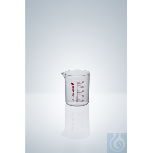 GRIFFINBECHER, PMP 100 ML ROT GRADUIERT