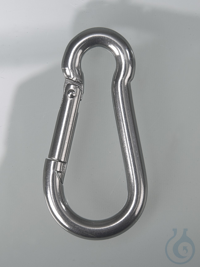 Snap hook V4A, 50x5 mm, opening 8mm, DIN5299C Snap-hook made of stainless steel