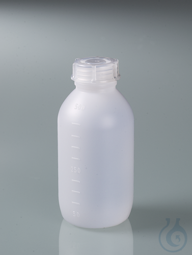 Allzweckflasche mit Skala, HDPE, 500 ml, m.V.