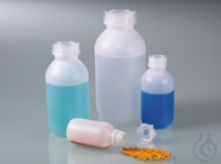 Fles voor universeel gebruik met schaalverdeling, met dop 500 ml Fles HDPE, dop PP...