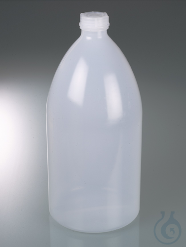 Narrow-necked bottle, LDPE transp., 100 ml, w/ cap