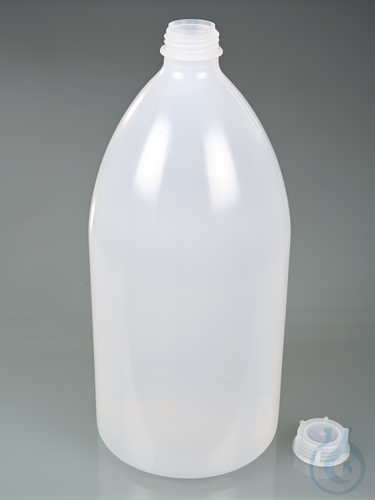 Enghalsflasche, LDPE transparent, 5000 ml, m.V.