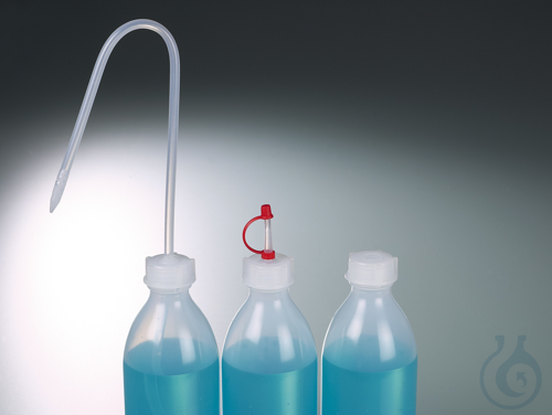 Narrow-necked bottle, LDPE transp., 250 ml, w/ cap