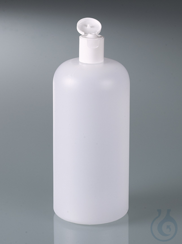 Round bottle w/ snap closure, HDPE, 1000 ml