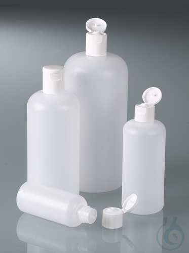 Rundflasche mit Klappverschluss, HDPE, 500 ml