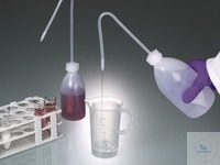 Wash bottle 100 ml, LDPE LaboPlast®   Wash bottles, LDPE Transparent. Swan-neck jet produces a...
