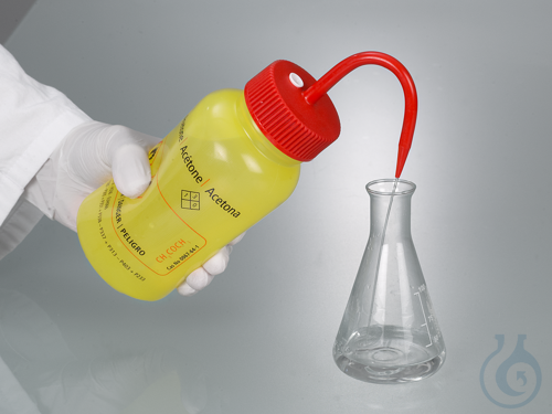 Safety wash bottle "acetone", LDPE, 5...
