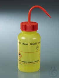 Wide-neck wash bottle 500 ml, LDPE, 