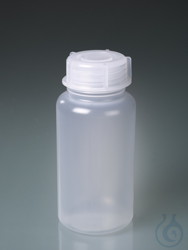 Wide-necked bottle, LPDE, round, 250 ml, w/ cap