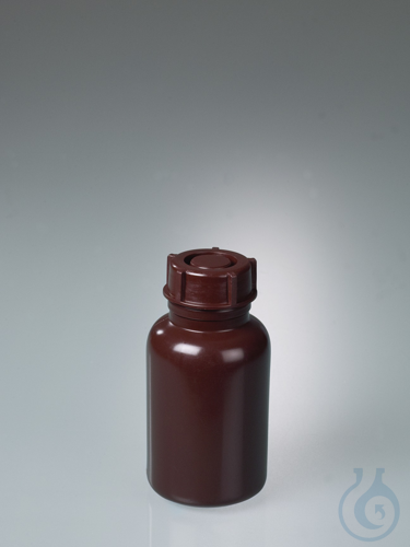 Wide-necked bottle, PP, round, 100 ml, w/ cap