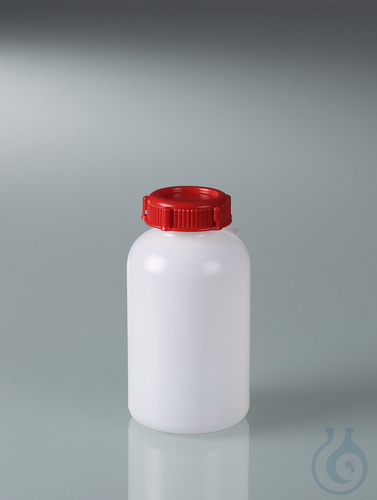 Plombierbare Weithalsflasche, HDPE, 500 ml, m.V.