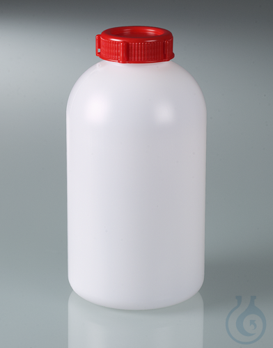 Plombierbare Weithalsflasche, HDPE, 2000 ml, m.V.