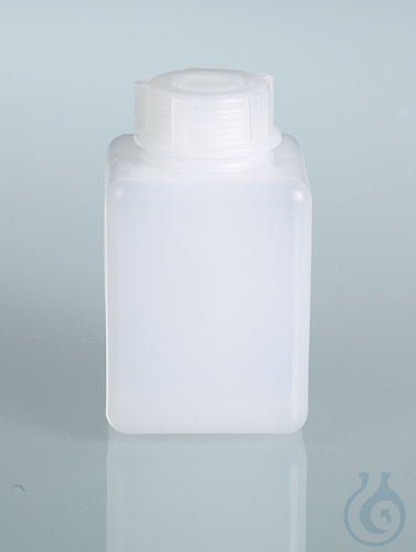 Vierkantflasche quadr., Enghals, HDPE, 100 ml,m.V.